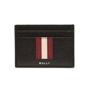 New in box (NIB) Bally Logo Printed Stripe Detailed Cardholder